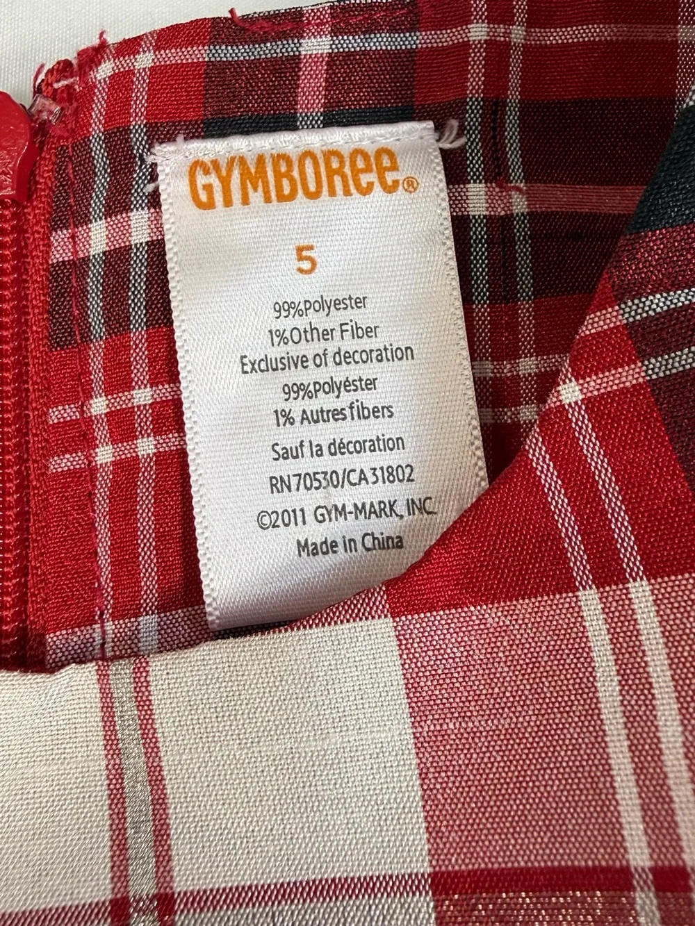 GYMBOREE Girls Holiday Cheer Plaid Tartan Party Dress 5 Christmas‎ Tulle Red Bow